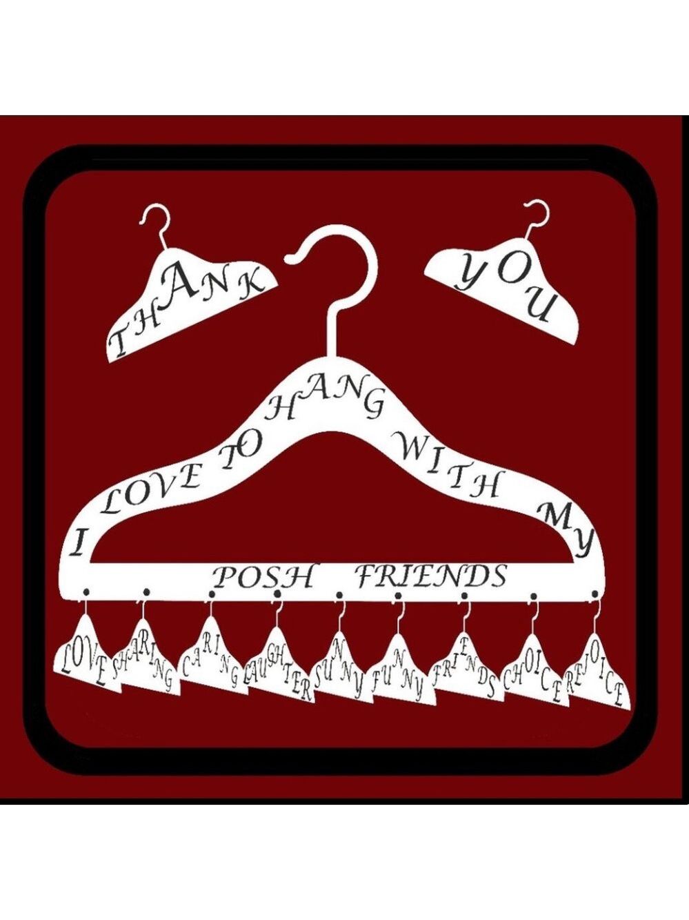 100 (2x2 Inch) Square Stickers, Posh Hanger High Gloss, Thank You - Picture 3 of 3
